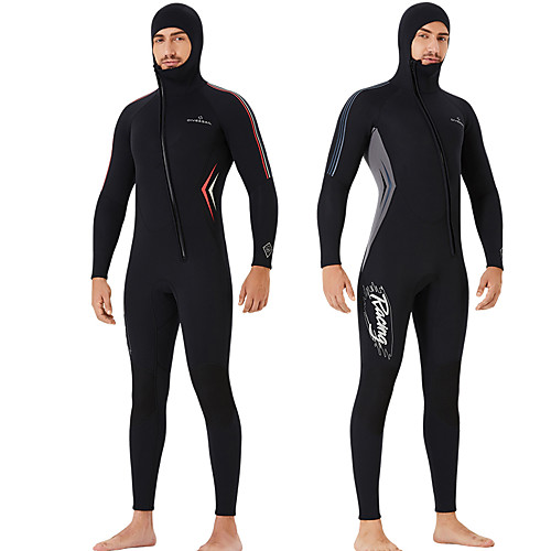 

Dive&Sail Men's Full Wetsuit 3mm SCR Neoprene Diving Suit Quick Dry Anatomic Design Long Sleeve Front Zip Autumn / Fall Spring Summer / Stretchy
