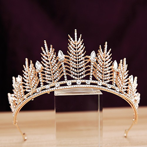 

Luxury Princess Alloy Tiaras with Rhinestone / Pearl 1 Piece Wedding / Special Occasion Headpiece