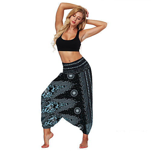 

Women's Yoga Pants Harem Bloomers Bottoms Breathable Quick Dry Bohemian Black Yoga Fitness Gym Workout Sports Activewear / Casual / Athleisure