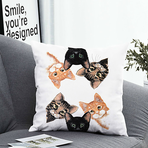 

1 pcs Polyester Pillow Cover Pillow Cover & Insert Simple Classic Square Zipper Polyester Traditional Classic