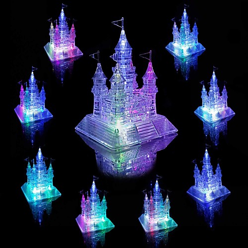 

Model Building Kit 3D Crystal Jigsaw Puzzle Crystal Glow Glitter Shine Architecture Castle Plastics Plastic 105 pcs Kid's Adults' Girls' Toy Gift / Music & Light