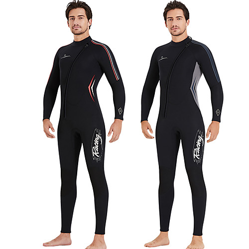 

Dive&Sail Men's Full Wetsuit 3mm SCR Neoprene Diving Suit Quick Dry Anatomic Design Long Sleeve Front Zip Autumn / Fall Spring Summer / Stretchy