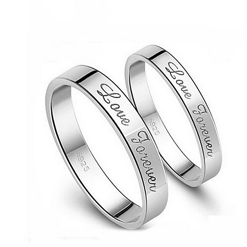 

Couple Rings Geometrical Silver S925 Sterling Silver Love Precious Elegant Fashion 1 Pair Adjustable / Couple's / Adjustable Ring