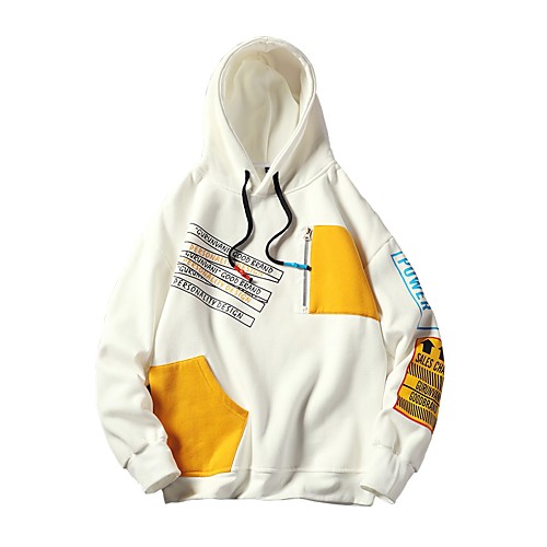 

Men's Hoodie Pullover Color Block Drawstring X Letter & Number Sport Athleisure Hoodie Top Long Sleeve Comfortable Everyday Use Casual Daily