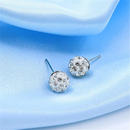 

Women's Stud Earrings Classic Precious Fashion Silver Plated Earrings Jewelry Silver For Christmas Party Evening Street Gift Date 1 Pair