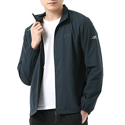 

Men's Hiking Jacket Hiking Windbreaker Outdoor Solid Color Waterproof Lightweight Windproof Breathable Jacket Top Elastane Fishing Climbing Running Blue Green Sky Blue Dark Blue / Quick Dry