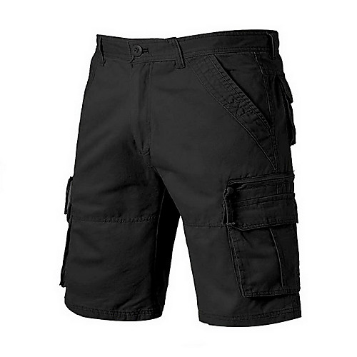 

Men's Cargo Casual / Sporty Daily Holiday Shorts Tactical Cargo Pants Solid Colored Short Zipper Pocket ArmyGreen Black Yellow Khaki
