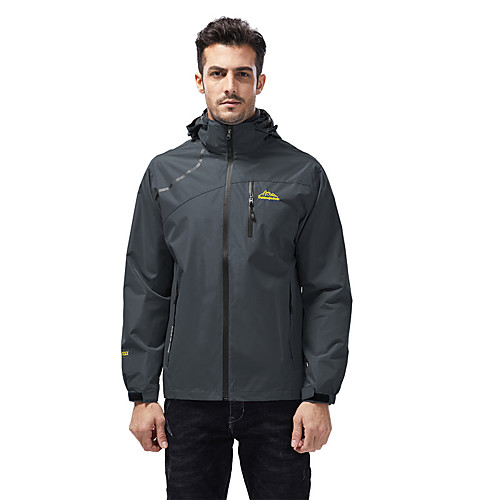

Men's Hiking Jacket Hiking Windbreaker Outdoor Solid Color Waterproof Lightweight Windproof Breathable Jacket Top Fishing Climbing Running White Black Army Green Blue Grey / Quick Dry