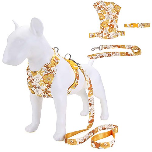 

Dog Cat Pets Collar Leash Cute and Cuddly Decoration Nylon Yellow