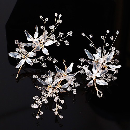 

Bridal Sweet Resin / Plastic Headdress with Crystal 1 set Wedding / Special Occasion Headpiece