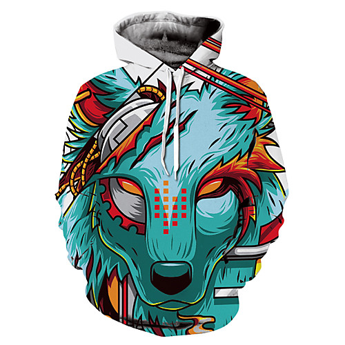 

Men's Pullover Hoodie Sweatshirt 3D Print 3D Print 3D Print Hoodies Sweatshirts Black Blue Light Green
