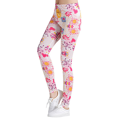 

Women's Yoga Pants Leggings Bottoms Tummy Control Butt Lift Breathable Pink Yoga Fitness Gym Workout Winter Sports Activewear Stretchy Slim / Athletic / Athleisure