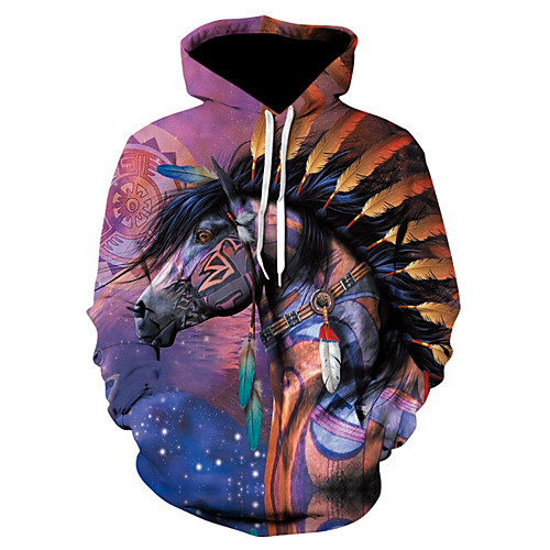 

Men's Pullover Hoodie Sweatshirt 3D Print 3D Print 3D Print Hoodies Sweatshirts White Black Fuchsia