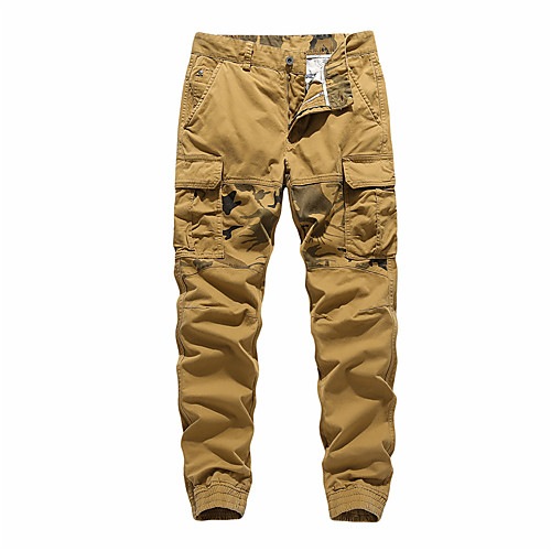 

Men's Hiking Pants Trousers Hiking Cargo Pants Solid Color Outdoor Breathable Anti-tear Multi-Pockets Wear Resistance Cotton Bottoms Army Green Khaki Brown Dark Blue Hunting Fishing Climbing 28 29 30