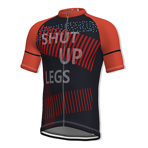 

21Grams Men's Short Sleeve Cycling Jersey Spandex Red Stripes Bike Top Mountain Bike MTB Road Bike Cycling Breathable Quick Dry Sports Clothing Apparel / Athleisure