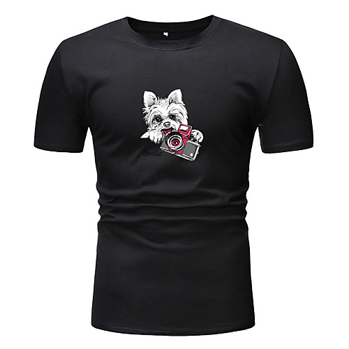 

Men's Unisex T shirt Other Prints Graphic Plus Size Short Sleeve Casual Tops Basic White Black