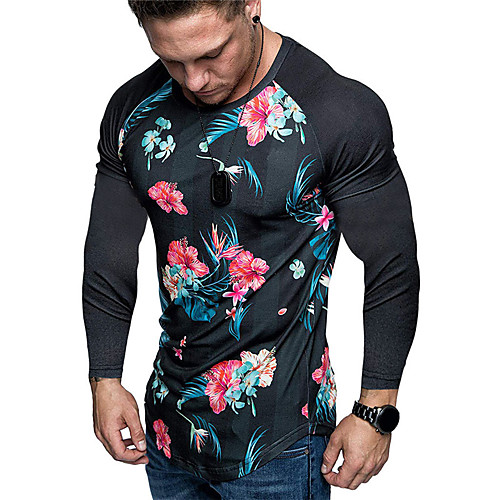 

Men's Long Sleeve Running Shirt Tee Tshirt Base Layer Top Athletic Summer Cotton Moisture Wicking Quick Dry Breathable Gym Workout Running Active Training Jogging Exercise Sportswear Normal Black