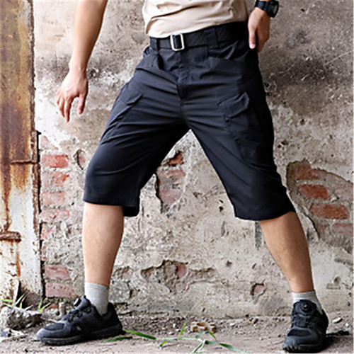 

Men's Hiking Shorts Hiking Cargo Shorts Waterproof Ventilation Breathability Wearproof Summer Solid Colored Cotton for Black Camouflage Grey M L XL XXL XXXL