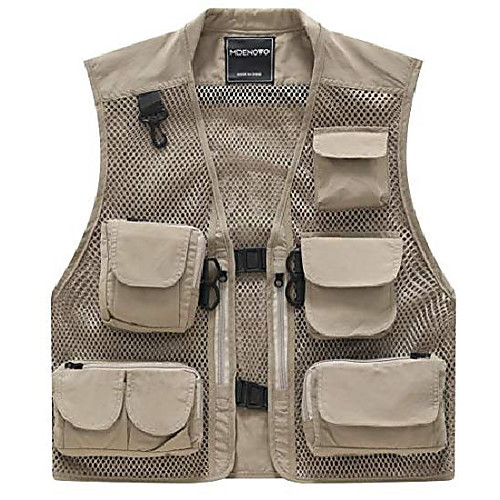 

Men's Fishing Vest Lightweight Quick Dry Multi-Pockets Vest / Gilet Camping & Hiking Traveling Fishing