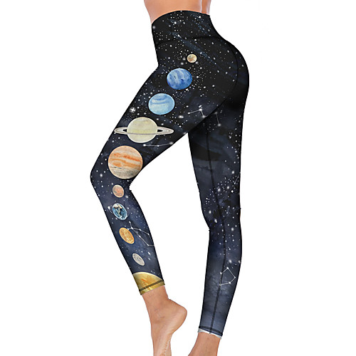 

21Grams Women's High Waist Yoga Pants Cropped Leggings Tummy Control Butt Lift Breathable Black Fitness Gym Workout Running Winter Sports Activewear High Elasticity