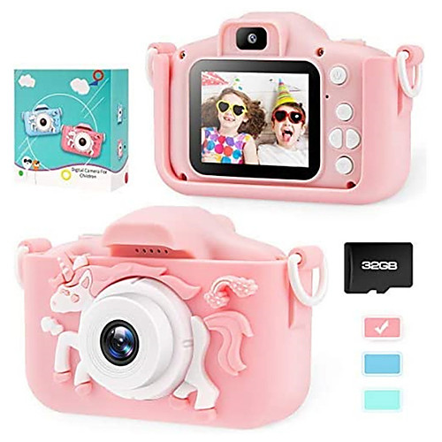 

Digital Camera Toys Dual Selfie Video Recorder Gift with 32GB SD Card 1080p HD Kid's Adults' Boys and Girls Toy Gift