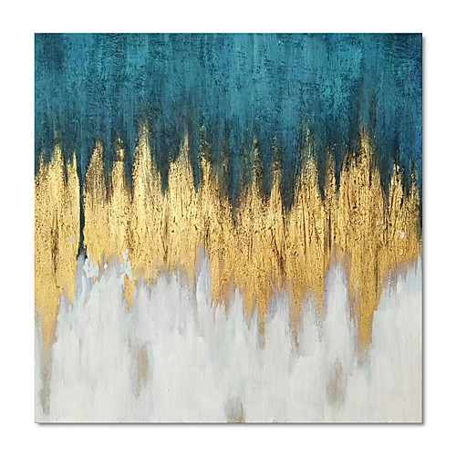 

Oil Painting Hand Painted Square Abstract Modern Stretched Canvas