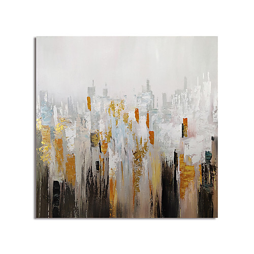

Oil Painting Hand Painted Square Abstract Modern Stretched Canvas
