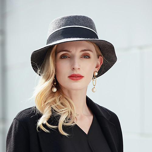 

Stylish Elegant 100% Wool Hats with Braided Strap 1pc Casual Headpiece