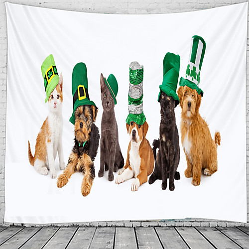 

Happy St. Patrick's Day Wall Tapestry Art Decor Blanket Curtain Hanging Home Bedroom Living Room Decoration