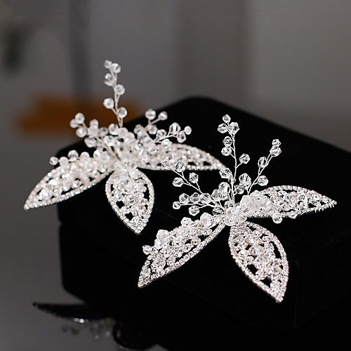 

Cute Sweet Alloy Hair Accessory with Crystal 2pcs Party / Evening / Birthday Headpiece