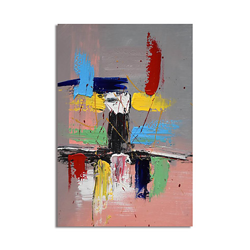 

Oil Painting Hand Painted Vertical Abstract Modern Stretched Canvas