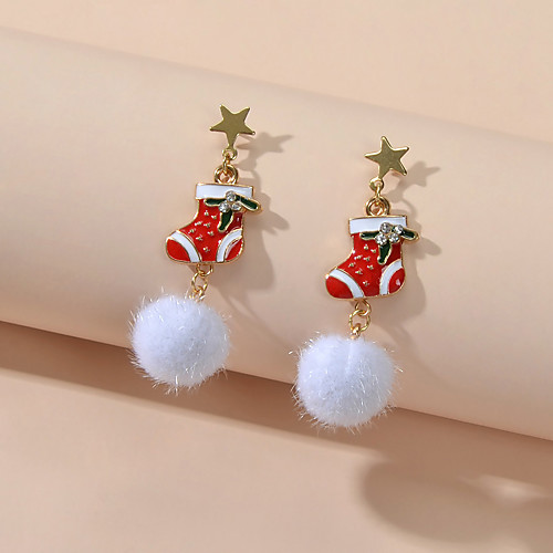 

Women's Drop Earrings Fancy Cute Earrings Jewelry Red For Christmas Festival