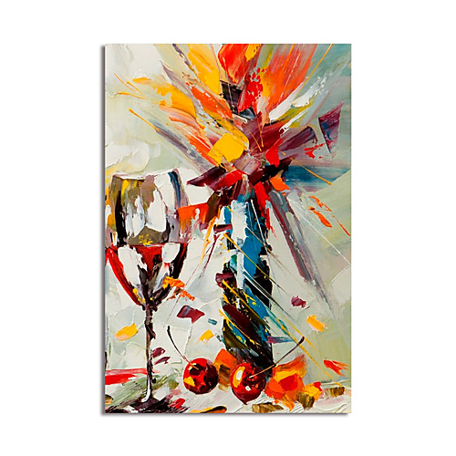 

Oil Painting Hand Painted Vertical Abstract Modern Stretched Canvas