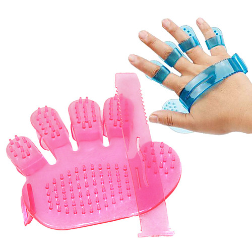 

Dog Cat Cleaning Brush Set Fur Brush Plastic Brush Dog Clean Supply Washable Pet Grooming Supplies Random Color