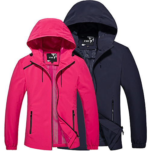 

Women's Hiking Jacket Hiking Windbreaker Outdoor Solid Color Waterproof Lightweight Windproof Breathable Jacket Top Hunting Fishing Climbing Purple Rose Red / Quick Dry