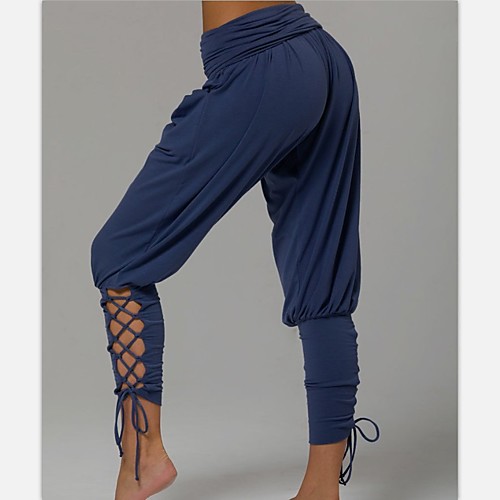 

Women's Casual / Sporty Harlem Pants Comfort Casual Daily Harem Pants Plain Ankle-Length Pocket woven White Black Blue Army Green Dark Blue