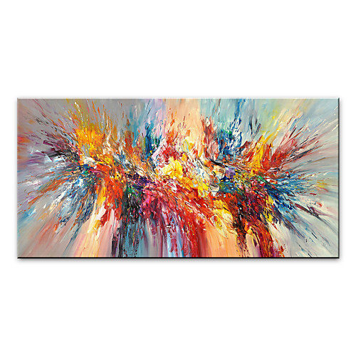 

Oil Painting Hand Painted Horizontal Abstract Modern Rolled Canvas (No Frame)