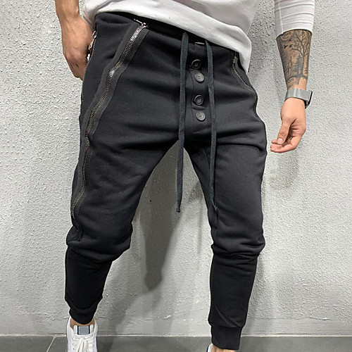 

Men's Sweatpants Joggers Jogger Pants Athletic Bottoms Drawstring Winter Fitness Gym Workout Running Training Exercise Breathable Moisture Wicking Soft Sport Solid Colored Black Red Grey / Athleisure