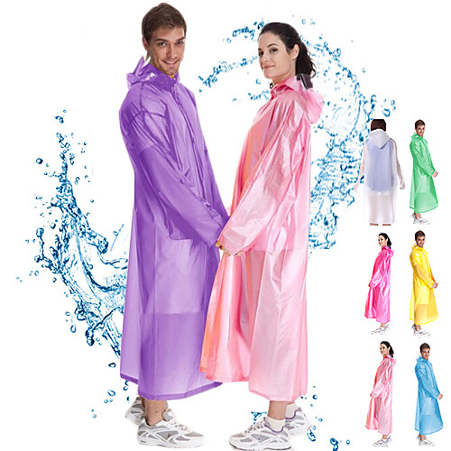 

Rain Poncho Waterproof Hiking Jacket Rain Jacket Outdoor Waterproof Quick Dry Lightweight Breathable Raincoat Poncho Top Translucent (adult model) Frosted-Apple Green Purple Yellow Blushing Pink