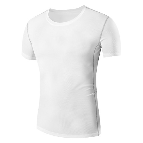 

Men's T shirt Hiking Tee shirt Short Sleeve Crew Neck Tee Tshirt Top Outdoor Lightweight Breathable Quick Dry Soft Summer Polyester Solid Color White Black Orange Fishing Climbing Running