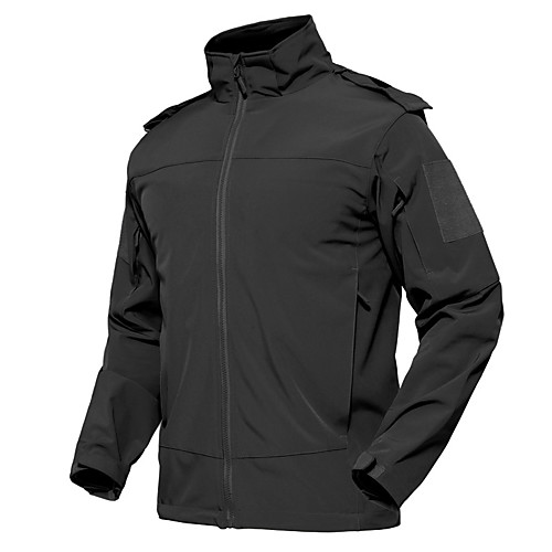 

Men's Hunting Jacket Outdoor Waterproof Windproof Wearproof Fall Spring Summer Solid Colored Polyester Black khaki Green