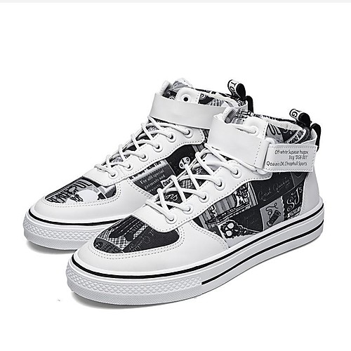 

Unisex Sneakers Casual Daily Walking Shoes Canvas Breathable Non-slipping Black / White White / Yellow Yellow Color Block Fall Spring