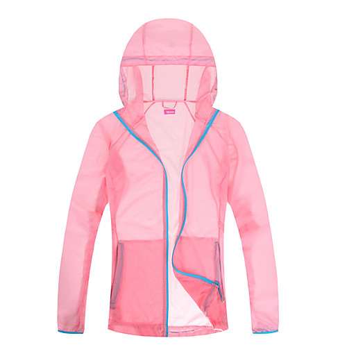 

Women's Hiking Skin Jacket Hiking Windbreaker Outdoor Solid Color Packable Waterproof Lightweight UV Sun Protection Outerwear Jacket Top Nylon Fishing Climbing Running Dark red White Yellow Fuchsia