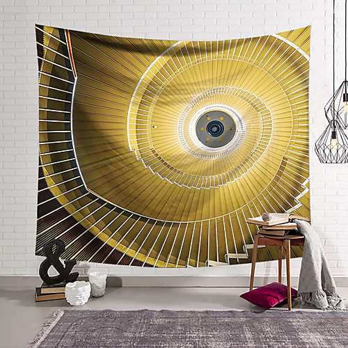 

Wall Tapestry Art Decor Blanket Curtain Hanging Home Bedroom Living Room Decoration Polyester Yellow Ladder Rotation