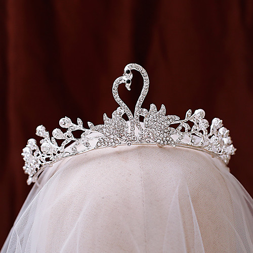 

Bridal Cute Alloy Tiaras with Rhinestone 1 Piece Wedding / Party / Evening Headpiece
