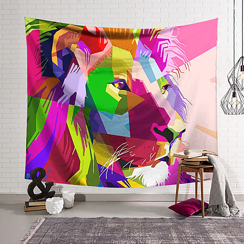 

Wall Tapestry Art Decor Blanket Curtain Hanging Home Bedroom Living Room Decoration Polyester Lion Color