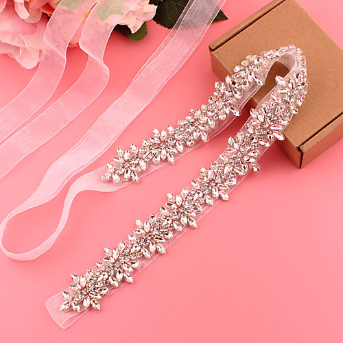 

Satin / Tulle Wedding / Party / Evening Sash With Imitation Pearl / Belt / Appliques Women's Sashes