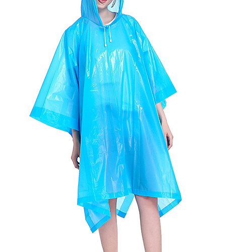 

Women's Rain Poncho Waterproof Hiking Jacket Rain Jacket Outdoor Solid Color Waterproof Portable Lightweight Breathable Raincoat Poncho Top Fishing Running Camping / Hiking / Caving Blue / Quick Dry