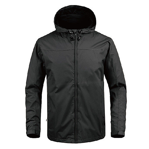 

Men's Hunting Jacket Outdoor Waterproof Windproof Breathable Ultra Light (UL) Fall Spring Summer Solid Colored Polyester Black Blue Grey