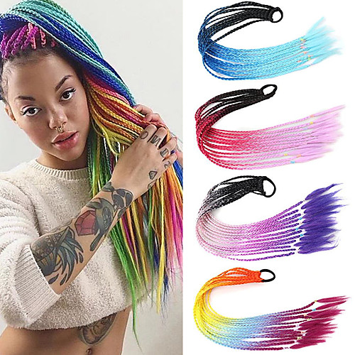 

Headpiece Twist Braids Crafts Matte Synthetic Hair 24 inch Hair Extension Hair weave Multi-color 3 Pieces Synthetic Extention Woven Women's Girls' Daily Wear Birthday